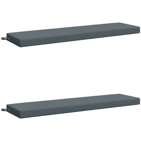 vidaXL Coussins de Banc SOEST 2 pc 100 % polyester Bleu – 467465 – image 2