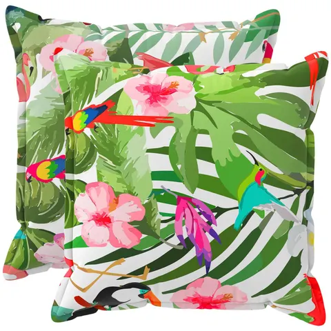 vidaXL Coussin 2 pc HOUTEN Multicolore 80 x 80 cm Polyester – image 2