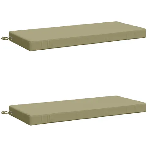 vidaXL Coussins de Banc SOEST 2 pc 100 % polyester Vert clair – 469704 – image 3
