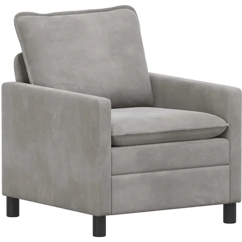 vidaXL Canapé Gris clair Velours – image 2