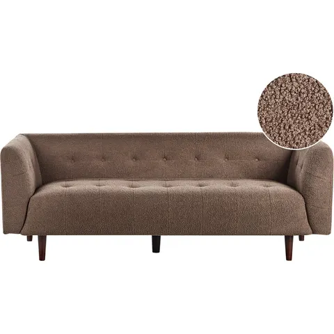 BYSKE - Driezitsbank - Bruin - Bouclé – afbeelding 2