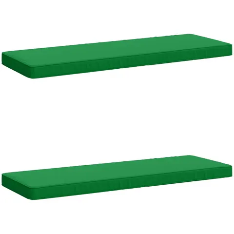 vidaXL Coussins de banc 2 pièces VUGHT 2 pc 100 % polyester Vert – 481102 – image 3