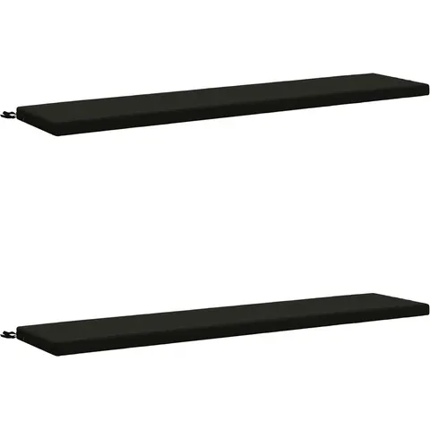 vidaXL Coussins de Banc SOEST 2 pc 100 % polyester Noir – 460121 – image 2