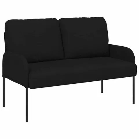 vidaXL Canapés avec coussin 110cm Noir Contreplaqué – 340145 – image 2