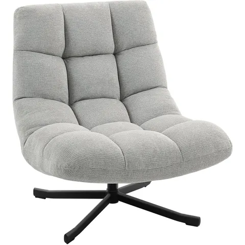 HOMCOM Accentstoel - Chenille (100% polyester) - 75x95x90cm - Lichtgrijs – afbeelding 2