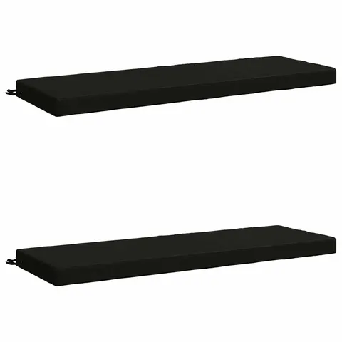 vidaXL Coussins de Banc SOEST 2 pc 100 % polyester Noir – 471561 – image 2