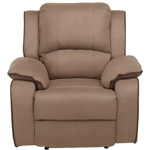 Vente-unique Fauteuil relax en microfibre HERNANI - Taupe – image 2