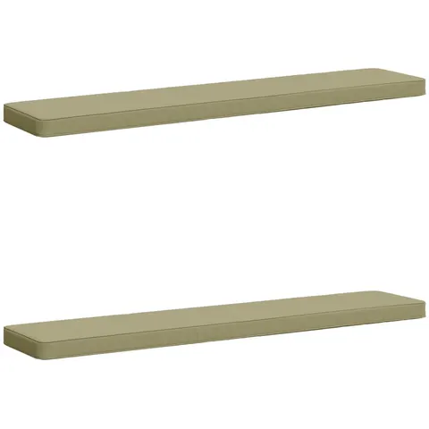 vidaXL Coussins de banc 2 pièces VUGHT 2 pc 100 % polyester Vert clair – 476085 – image 2