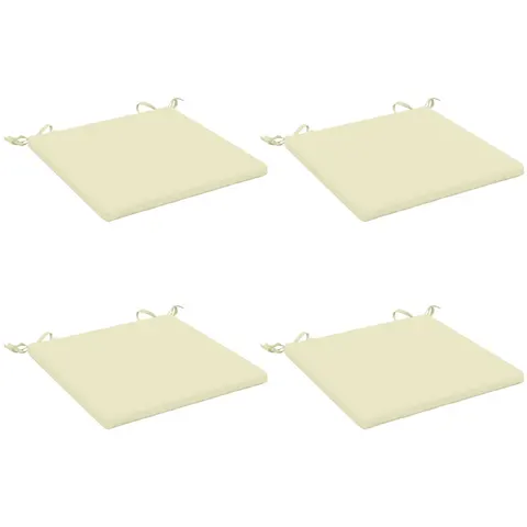 vidaXL Coussins de siège SOEST 4 pc 100 % polyester Crème – 411840 – image 2