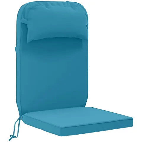 vidaXL Coussin de chaise Adirondack 100 % polyester Bleu clair – image 2