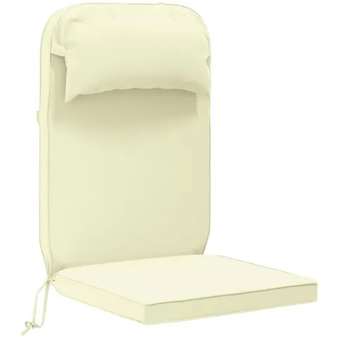 vidaXL Coussin de chaise Adirondack 100 % polyester Crème – image 2