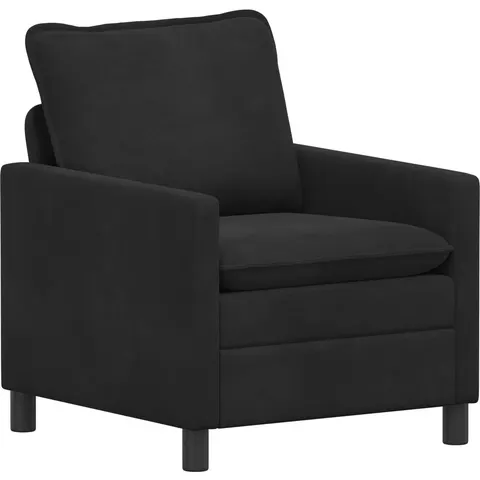 vidaXL Canapé Noir Velours – image 2