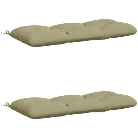 vidaXL Coussins de Banc VIANEN 2 pc 100 % polyester Vert clair – 492603 – image 3