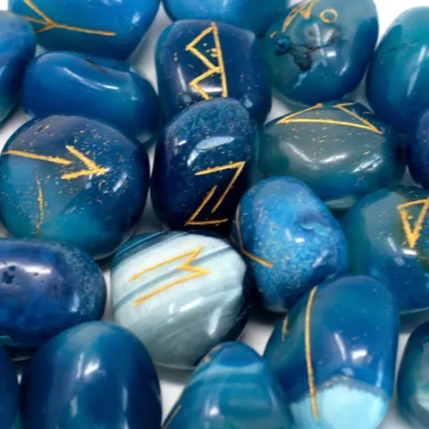 Indiase Runenstenen - Blauwe Onyx – afbeelding 2