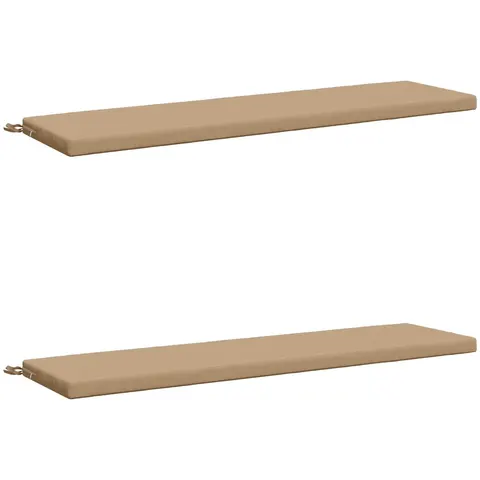 vidaXL Coussins de Banc SOEST 2 pc 100 % polyester Sable – 458166 – image 2