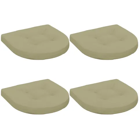 vidaXL Coussins de siège 4 pièces 4 pc 100 % polyester Vert clair – 421252 – image 2