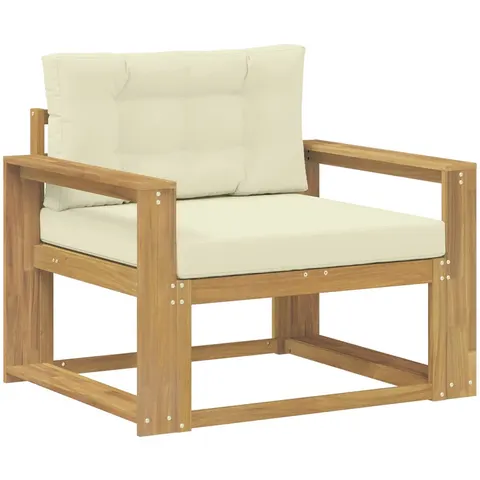 vidaXL Sofa de milieu extérieur Polyester Blanc – 650423 – image 2