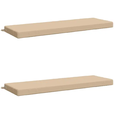 vidaXL Coussins de Banc SOEST 2 pc 100 % polyester Crème – 471646 – image 2