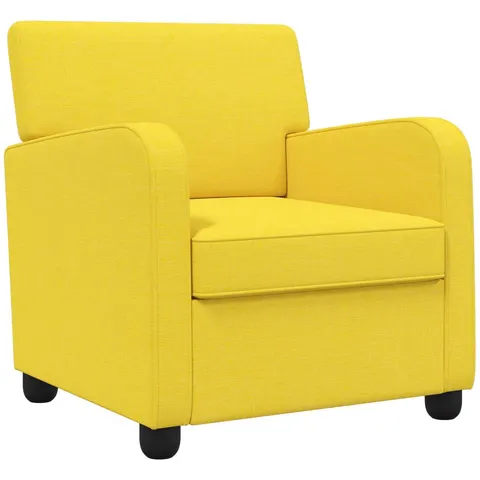 vidaXL Fauteuil Jaune clair Tissu – 590514 – image 2
