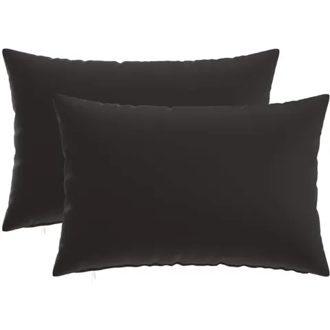 vidaXL Coussin 2 pc HEERLEN Noir 40 x 60 cm Polyester – image 2