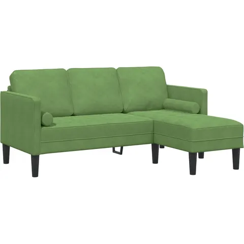 vidaXL Ensemble de Canapés avec coussin Vert clair Polyester – image 2