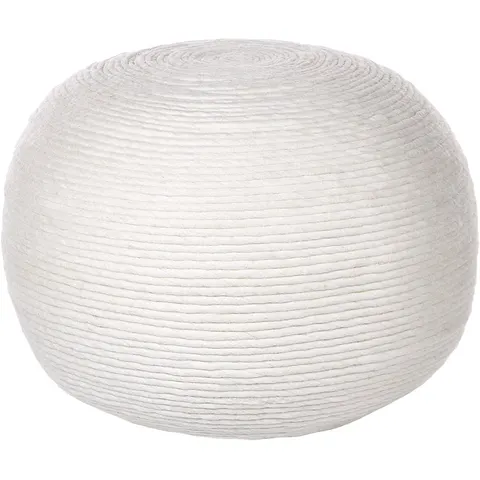 TAKHABI - Poef - Wit - Wol – afbeelding 2
