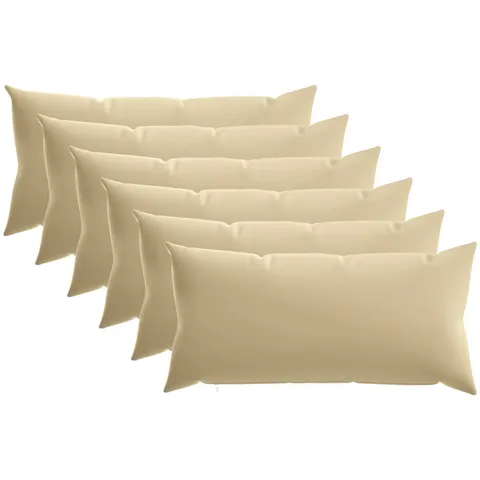 vidaXL Coussin de jeté 6 pc HEERLEN Beige 40 x 80 cm Polyester – image 2