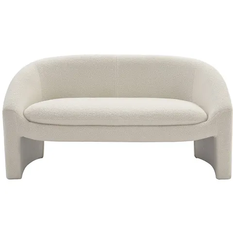 vente-unique.com Canapé fixe polyester 2 places blanc 137x74x74cm – image 3