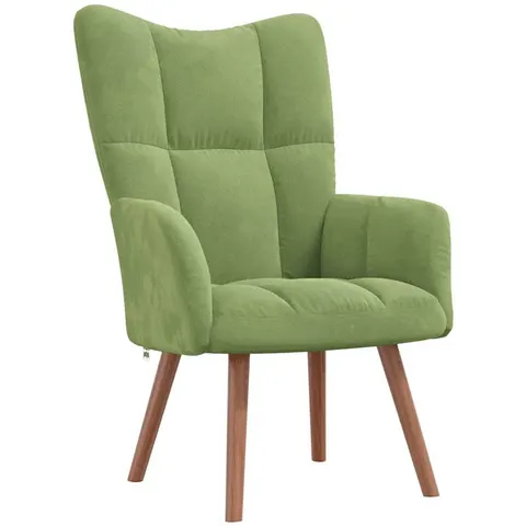 vidaXL Chaise de relaxation Vert clair Velours – 424254 – image 2