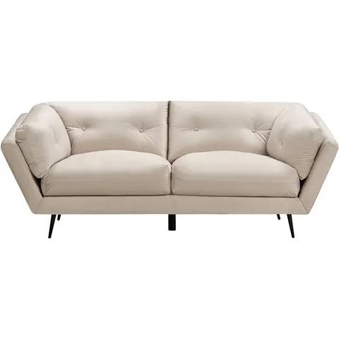 LENVIK - Driezitsbank - Beige - Fluweel – afbeelding 2