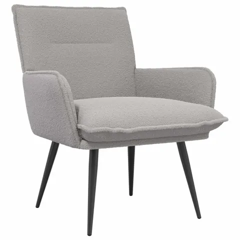 vidaXL Fauteuil Gris clair Bouclé – 854769 – image 2