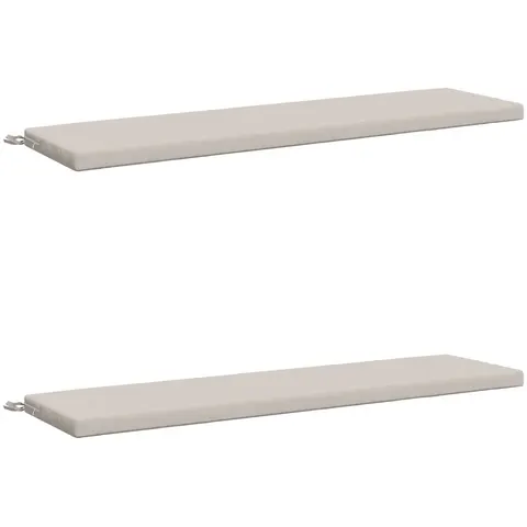 vidaXL Coussins de Banc SOEST 2 pc 100 % polyester Blanc – 458142 – image 2