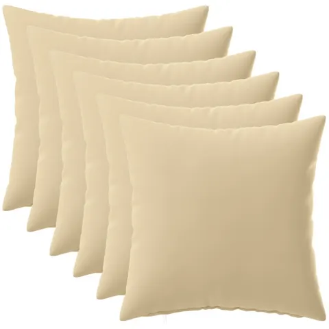 vidaXL Coussin 6 pc HEERLEN Beige 30 x 30 cm Polyester – image 2