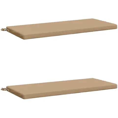vidaXL Coussins de Banc SOEST 2 pc 100 % polyester Sable – 461647 – image 2