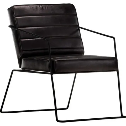 vidaXL Fauteuil Noir Cuir véritable – 711782 – image 2