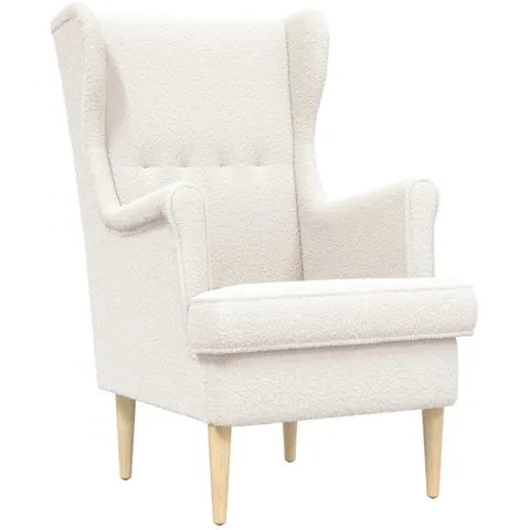 vidaXL Fauteuil Crème Bouclé – 636507 – image 2