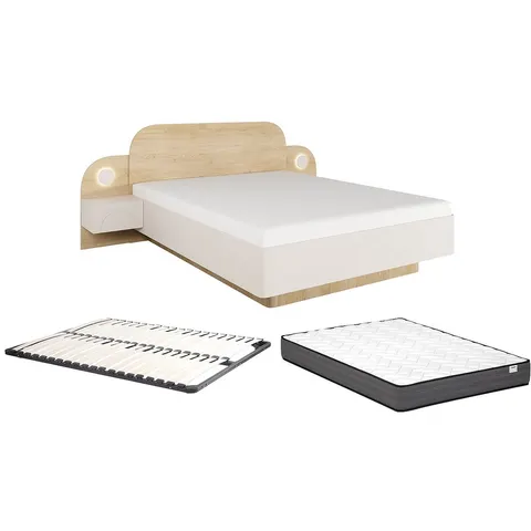 Vente-unique Bedframe hout beige 160 x 200 cm – 190687 – afbeelding 2