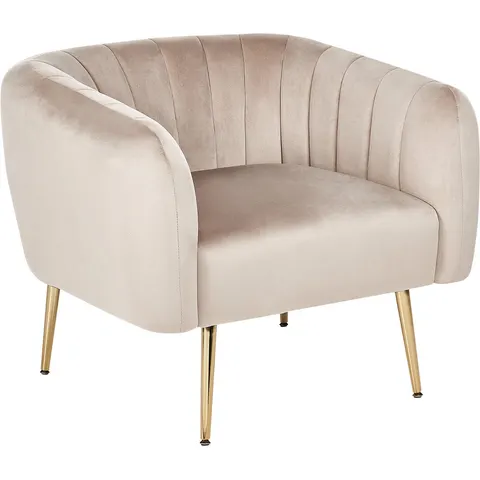 LACONIA - Fauteuil - Taupe - Fluweel – afbeelding 2