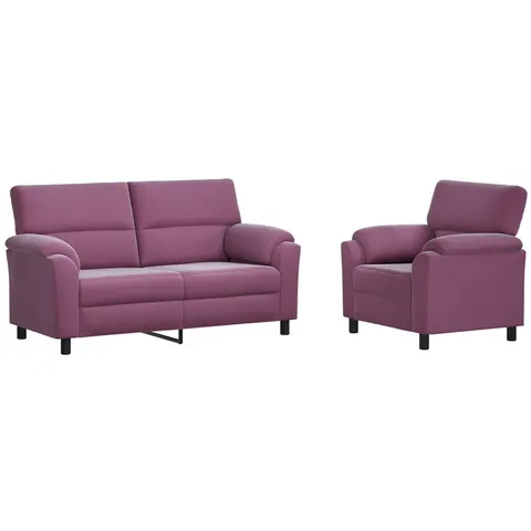 vidaXL Ensemble de Canapés 2 pcs Pourpre Velours – 294825 – image 2