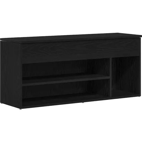 vidaXL Shoe Bench Medium Engineered Wood Chêne noir – image 2