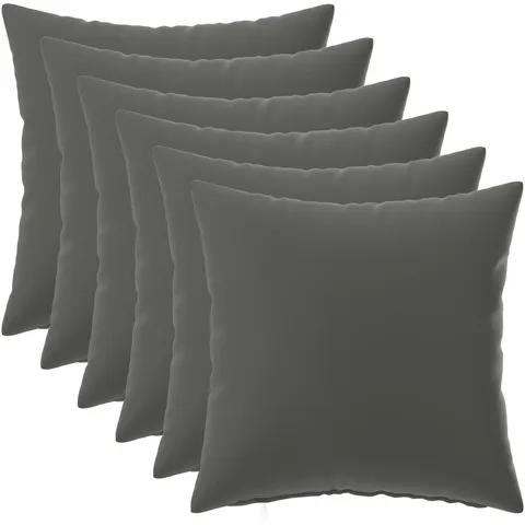 vidaXL Coussin 6 pc HEERLEN Anthracite 45 x 45 cm Polyester – image 2