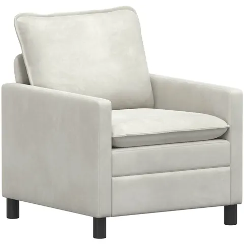 vidaXL Canapé Crème Velours – image 2