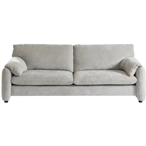 vente-unique.com Canapé fixe polyester 3 places gris 228x80x89cm – image 3