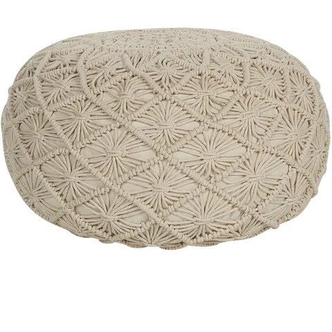 BERKANE - Poef - Beige - Katoen – afbeelding 2