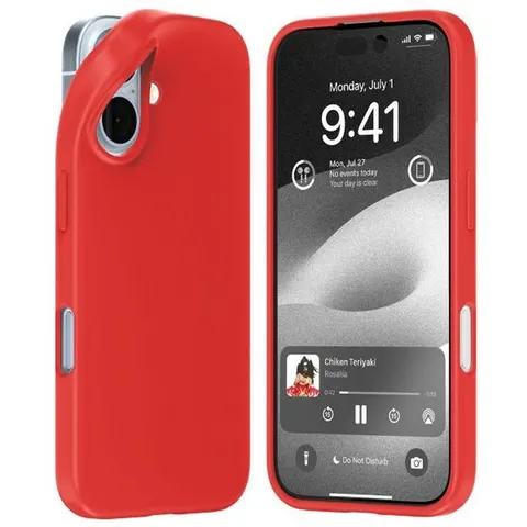 Mercury - Etui - iPhone 16 - Rood - Flexibele Bescherming – afbeelding 2