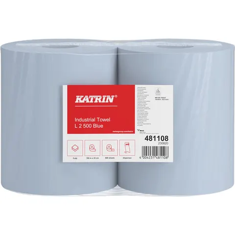 Poetspapier katrin industrial groot blauw – afbeelding 3