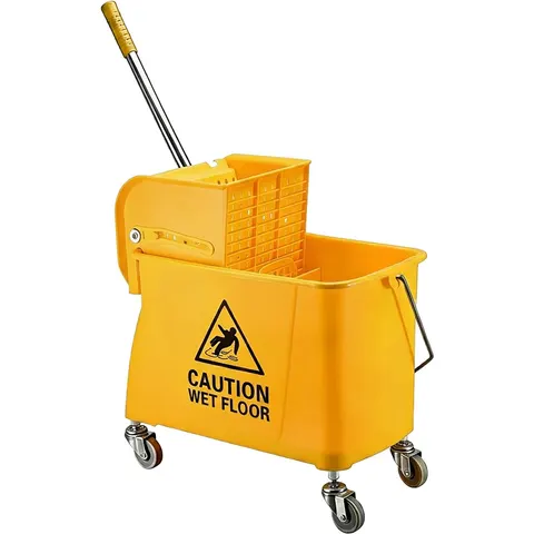 Schoonmaakkar - met wringer - geel – afbeelding 2