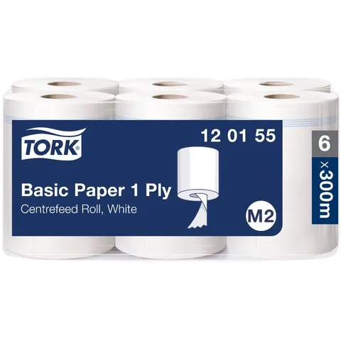 Poetspapier Tork M2 Basic Universal 1-laags 300m wit 120155 – afbeelding 2