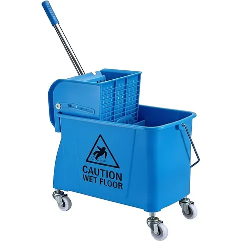 Schoonmaakkar - met wringer - blauw – afbeelding 2