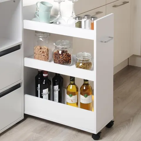 Opbergtrolley wit – afbeelding 2
